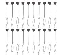 HEALEEP Outil à Perles pour Cheveux Noir de Cœur, 20pcs en Plastique, Accessoire Polyvalent pour Coiffure et Tressage de Queue de Cheval