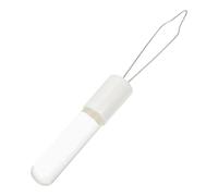 HEALEEP Outil Aide à L'accrochage du Bouton pour Personnes Âgées Anneau Fin en Acier et Poignée Antidérapante, Adapté aux Petits et Moyens Boutons Ronds Blancs