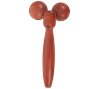 HEALEEP Outil de Massage Facial en Bois Rouge, Rouleau Manuel à Double Boule Grand Format, Masseur Visage pour Soins Peau, Massage des Points D’acupuncture, Outil Anti-âge pour Femmes