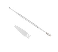 HEALEEP Outil de Nettoyage D’oreilles en Acier Inoxydable, Cuillère Spirale Réutilisable Compacte, Dissolvant de Cérumen Pratique pour Usage Familial et Voyage, Masseur de Conduit Auditif