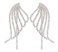HEALEEP Paire de Pinces à Cheveux Décoration Délicate et Stylée D'aile en Alliage Argenté Accessoires Cheveux Femme Élégants pour Mariage et Banquet