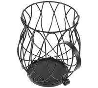 HEALEEP Panier de Rangement en Fer Noir pour Capsules de Café, Organiseur Pratique pour Bureau Cuisine, Support Polyvalent pour Sachets de Thé, Sucre et Snacks, Accessoire Bar à Café