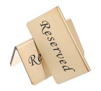 HEALEEP Panneaux de Réservation Stables et Faciles à Repérer pour Table en Acier Inoxydable, Lot de 4 Style Moderne et Simple pour Événements Spéciaux et Restaurants