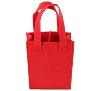 HEALEEP Paquet à Vin pour Rangement Suspendu Résistant et Réutilisable en Feutre Rouge avec Poignée, Pochette Isotherme Simple et Chic pour Bouteilles