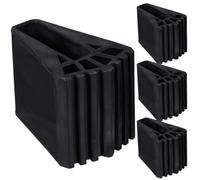 HEALEEP Patins Antidérapants en Caoutchouc Noir 9.2X6.7X6.2 CM Lot de 4 pour Pieds d'Échelle Télescopique Protection Ronde pour Usage Domestique