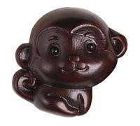 HEALEEP Pendentif Singe Santal Bois Sculpté Décor Zodiac Chinois Accessoire Porte-clés et Bureau Ornement Pratique et Résistant