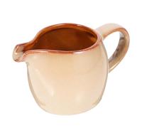 HEALEEP Pichet à Lait en Céramique 250 Ml avec Bec Verseur et Poignée, Pot à Crème pour Café et Sirop, Petit Pichet Multifonction Cuisine et Service à Thé, Couleur Brun Écaille