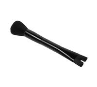 HEALEEP Pinceau de Maquillage Design Biseauté Multifonction Double Embout Noir en Plastique et Nylon pour Contour Précis et Fond de Teint Finition Polie Nez pour Femmes