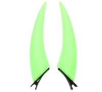 HEALEEP Pinces à Cheveux Halloween Cornes de Diable en Abs Vert Clair, Faciles à Porter Retirer, Accessoires de Cheveux Gothiques Fêtes Costumées