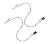HEALEEP Pinces Crocodiles Lot de 2 Double Tête Flexibles en Acier Inoxydable Argenté pour Photos et Étiquettes pour Loisirs Créatifs et Bureau