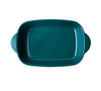 HEALEEP Plaque de Cuisson en Céramique Verte Poignées, Résistante Haute Température pour Four et Micro-ondes, Compatible Lave-vaisselle, pour Cuisson et Réchauffage