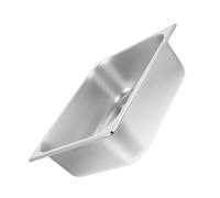 HEALEEP Plat à Buffet Inox Grosse Capacité 1/2 Taille 32,5x26,5x6,5 Cm Récipient Multifonction Cuisine et Service Traiteur, Plateau Solide pour Buffet et Présentation Repas