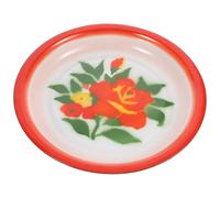 HEALEEP Plat en Émail de Style Chinois Multifonction pour Servir Snacks et Desserts, Décoration Délicate Finition Soignée, pour Salon ou Bureau