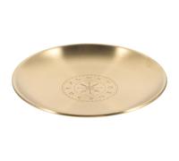 HEALEEP Plateau Décoratif en Fer Doré Pentagramme et Lune, Rangement Élégant pour Bijoux et Accessoires, pour Cérémonies Religieuses ou Bureau