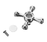 HEALEEP Poignée de Robinet en Alliage de Zinc Argentée, Réglage Fluide | Finition Lisse et Effet Coloré, Usage pour Évier et Buanderie, Remplacement Simple, Style Élégant
