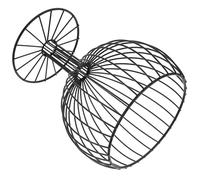 HEALEEP Porte-capsules à Café en Fer Noir de Verre à Vin, Panier de Rangement Robuste et Polyvalent pour Bureau ou Café, Support Simple pour Dosettes et Fruits