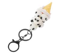 HEALEEP Porte-clés Animaux Délicats en Pvc Blanc, Pendentif Paquet à Dos Panda Créatif D'animal, Accessoire Artisanal pour Festival ou Anniversaire
