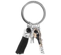 HEALEEP Porte-clés en Métal pour Coiffeur Pendentifs Ciseaux, Peigne, Sèche-cheveux et Fer à Friser, Décoration Suspendue Créative pour Paquet à Dos et Bagages, Accessoire Métier Coiffure