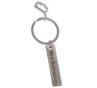HEALEEP Porte-clés Pendentif Décoratif à Suspendre en Acier Inoxydable Argenté Dent de Vampire Accessoire Mode Simple et Élégant pour Halloween