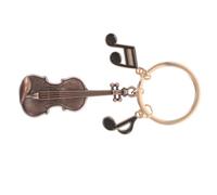 HEALEEP Porte-clés Violon Alliage Rétro avec Symbole Musical Accessoire Créatif pour Décoration de Sac Trousseau pour Joueurs et Amateurs de Musique