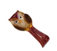 HEALEEP Porte-ustensile en Céramique Forme Hibou Unique 1pc, Matériau Céramique, Garde L'ustensile Propre et Empêche le Roulement, Décoration Élégante pour Table de Dîner Style Aléatoire