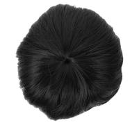 HEALEEP Postiche Courte pour Hommes Chauves Postiche Léger en Cheveux Naturels Taille Moyenne Couleur Noir Complément Capillaire Discret pour Usage Quotidien et Occasions Formelles