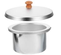 HEALEEP Pot de Cire en Aluminium 600 Cm3 Couvercle pour Chauffe-Cire Usage Professionnel et Domicile