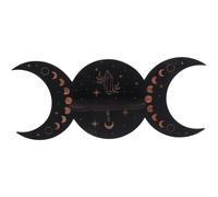 HEALEEP Présentoir Mystérieux pour Cristal en Bois Étagère Murale Phase de Lune, Décor Bohème, Solide et Créatif, pour Bureau et Fêtes