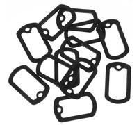 HEALEEP Protège-plaques D'identification Militaire Protection des Bords et Ajustement Lot de 12 en Silicone Noir pour Dog Tags Style Militaire