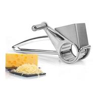 HEALEEP Râpe à Fromage Rotative Acier Inoxydable Moulin Manuel Multifonction pour Cuisine Outil pour Râper Fromage Chocolat Légumes et Fruits Facile à Démonter et Nettoyer