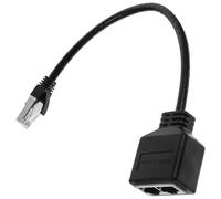 HEALEEP Répartiteur Ethernet Rj45 1 vers 2, Adaptateur Câble Réseau Catégorie 7, Connecteur Modulaire Mâle vers Double Femelle, Compatible Ordinateur Console Téléviseur, Usage Bureau