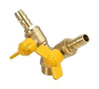 HEALEEP Robinet à Boisseau Sphérique 3 Voies en Y, Vanne D'arrêt de Gaz Compacte, Poignée de Vanne à Bille pour Contrôle Précis du Débit, Raccord Industriel pour Tuyau de Gaz, Usage