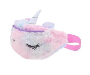 HEALEEP Sac Banane en Peluche Licorne pour Garçons et Filles, Multiples Manières de Porter Confortables, Style Dessin Animé pour Fêtes D'hiver, Tissu Peluche et Métal Plusieurs styles