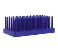 HEALEEP Séchoir à Huile Latéral en Plastique Bleu, Support Solide et Robuste pour Tubes à Essai, Porte-tubes de Laboratoire pour Travaux de Cuir DIY