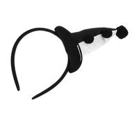 HEALEEP Serrage-tête Accessoire de Déguisement en Tissu de Clown Noir Chapeau Haut de Forme Conique Design Ludique et Couleur Vive pour Carnaval et Halloween