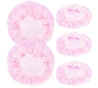 HEALEEP Set de Filets à Chignon Rose en Maille et Tissu Lot de 5 Accessoire Coiffure Confortable et Multifonctionnel pour Ballet et Patinage Femmes et Filles