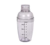 HEALEEP Shaker à Cocktails 350 Ml Noir avec Graduation Transparente, en Résine PC Anti-fuite, Poignée Ergonomique - Mixeur Bar Professionnel pour Préparation de Boissons, Thé au Lait