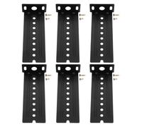 HEALEEP Support de Glissière de Tiroir en Acier Noir 6 Pièces, Équerres de Fixation Latérale pour Clavier et Meuble, Guide Coulissant Silencieux, Accessoire de Rechange pour Rail Tiroir