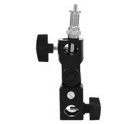 HEALEEP Support de Lampe Torche pour Flash Appareil Photo Adaptateur de Trépied, Douille D'éclairage Photographique Compatible Multi-appareils, Pince pour Parapluie Professionnelle,