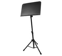 HEALEEP Support de Notes Portable Pliable à Hauteur Réglable Trépied | Pupitre de Sol Noir, Clip Élargi et Patins Silicone, pour Livres Épais, Tablettes, Voyage, Orchestre
