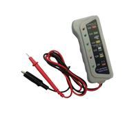 HEALEEP Testeur de Batterie 12v pour Batterie de Véhicule Protection Surtension et Lecture Rapide, Moniteur Pratique en Plastique et Métal pour Diagnostic Automobile