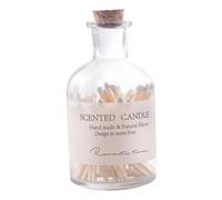 Healeved 1 Allumettes en Mini Porte-Allumette en Poterie Allumettes Fantaisie dans Un Bocal en Verre Match De Bougie Aromatique Décor Daccent Support Fragrance Un Verre Blanche