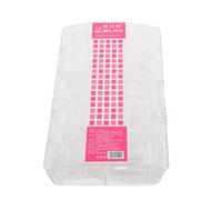 Healeved 1 Boîte Boîte de Faux Ongles Trapezoid Transparentes Kit Extensions de Faux Ongles Fins et Légers Demi ou Pleine Couverture pour Manucure DIY à Domicile