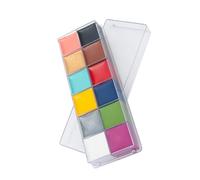 Healeved 1 Boîte Kits de Peinture et Maquillage Huile Peinture Visage pour Fêtes Festivals et Événements Facile à Utiliser Laver avec Boîte de Rangement Portable