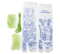 Healeved 1 ensemble de chaussettes de réflexologie plantaire avec outil de massage - Chaussettes de réflexologie d'acupression pour femmes soulageant le stress et les douleurs corporelles -