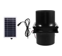 Healeved 1 Ensemble de Ventilateur d'extraction Solaire, Panneau Solaire de 10 W et Ventilateur d'extraction de 12 cm (4,72 Pouces), Haute Vitesse pour abris de Jardin, poulaillers, niches pour