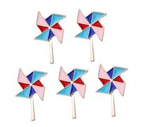 Healeved 1 Jeu Broches Forme De Moulin À Vent Colorées De Épingles Pour Vêtements Unisexes Accessoires De Mode Amusants Et Élégants Pour Hommes Et Femmes 5 Pièces