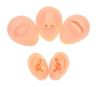 Healeved 1 Jeu Modèle D'oreille De Simulation Oreille Pour La Pratique Du Perçage Partie Du Corps En Silicone Oreille De Simulation En Silicone Faux Modèles D'oreille Khaki Gel De Silice