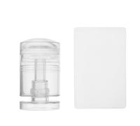 Healeved 1 lot de à ongles French Tip - Tampon en silicone transparent pour nail art, tampon long et court avec grattoir pour manucure française, bricolage, salon, maison