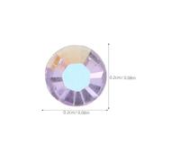 Healeved 1 lot de breloques pour ongles en gelée : strass en résine à dos plat de 2/3/4/5/6 mm - breloques pour nail art, loisirs créatifs, scrapbooking, embellissements, gobelets, vêtements,